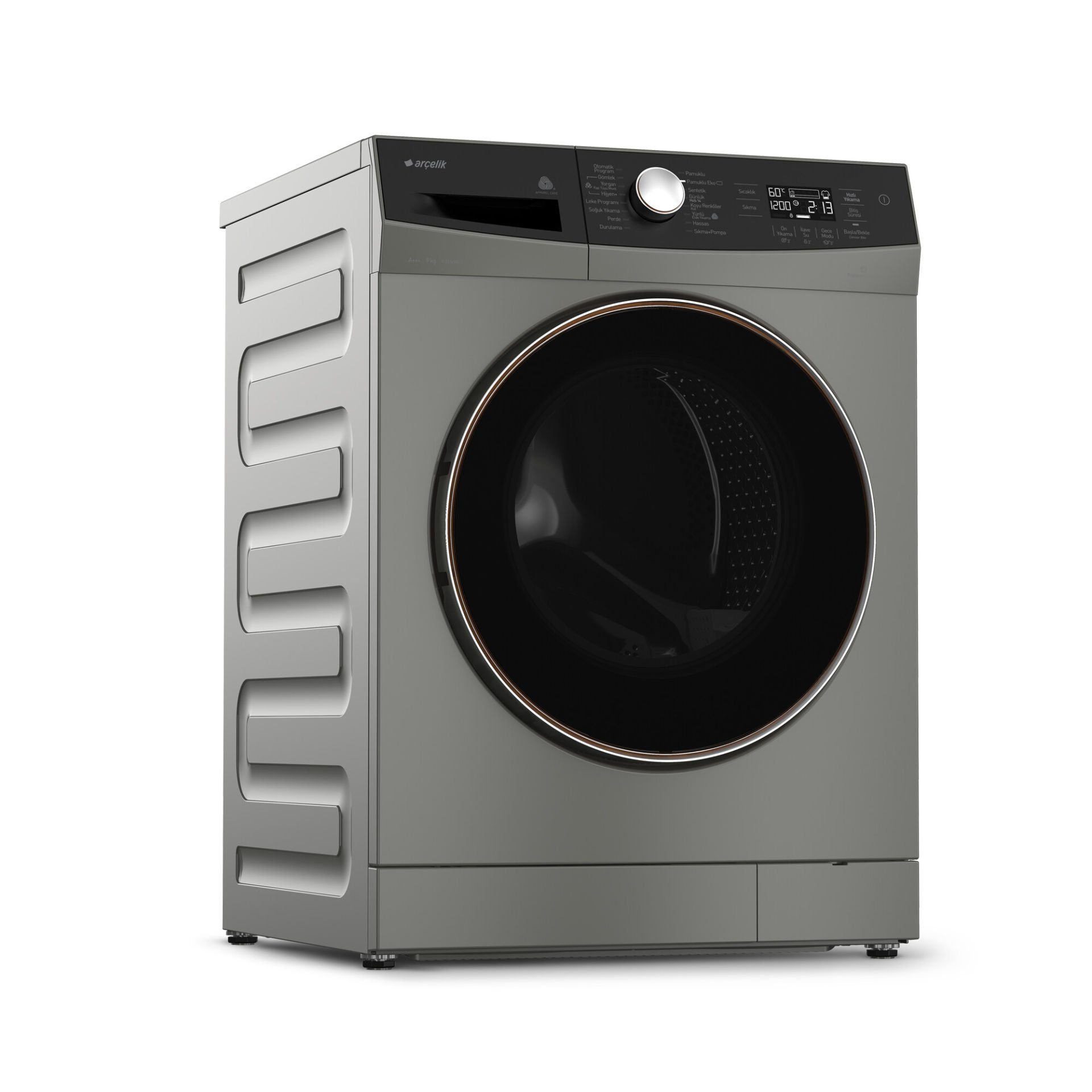 Arçelik 9123 N MG 9 Kg 1200 Devir Gri Çamaşır Makinesi