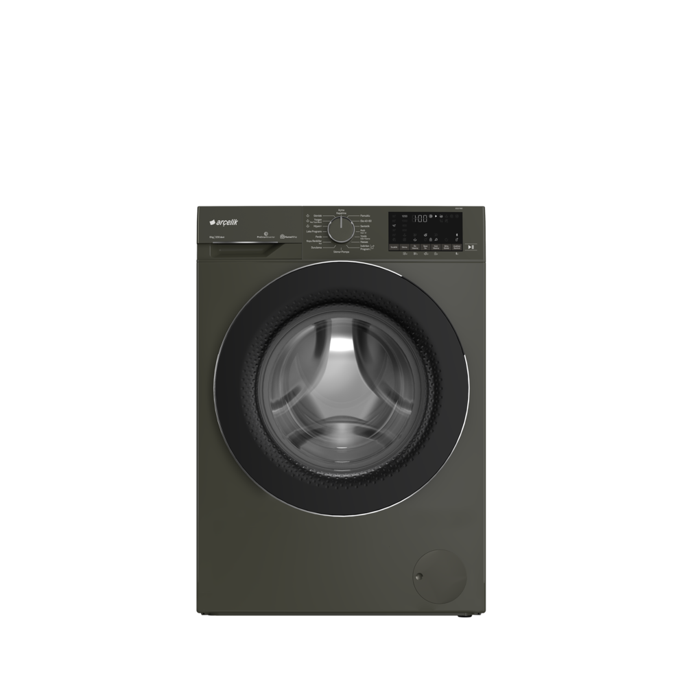 Arçelik 8120 PMG 8 Kg 1200 Devri Gri Çamaşır Makinesi