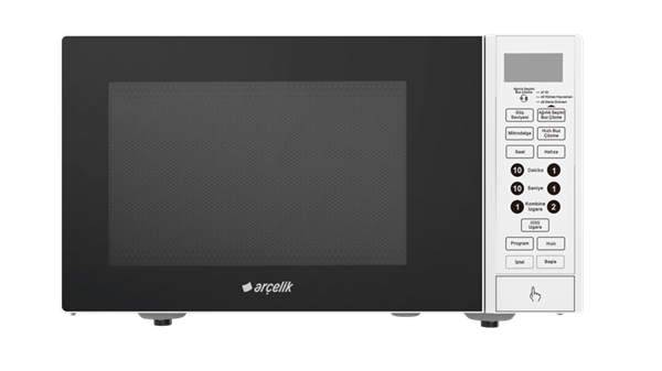 Arçelik MD 2310 W Beyaz Izgaralı 23 Lt Mikrodalga